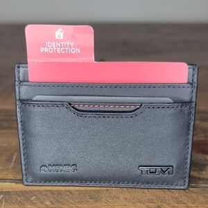 Tumi "MSNBC" Money Clip Card Case NWT! Black